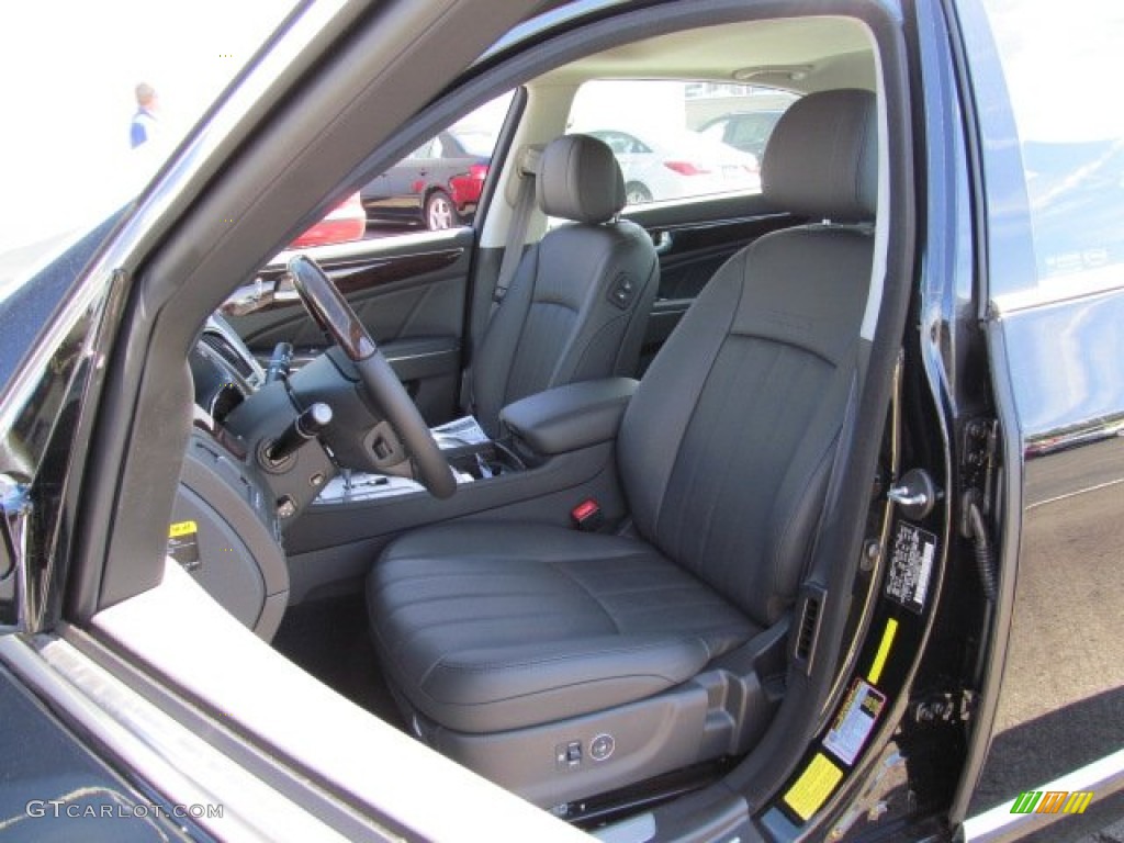 Jet Black Interior 2013 Hyundai Equus Signature Photo #71616171