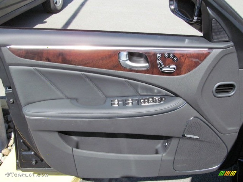 2013 Hyundai Equus Signature Jet Black Door Panel Photo #71616189