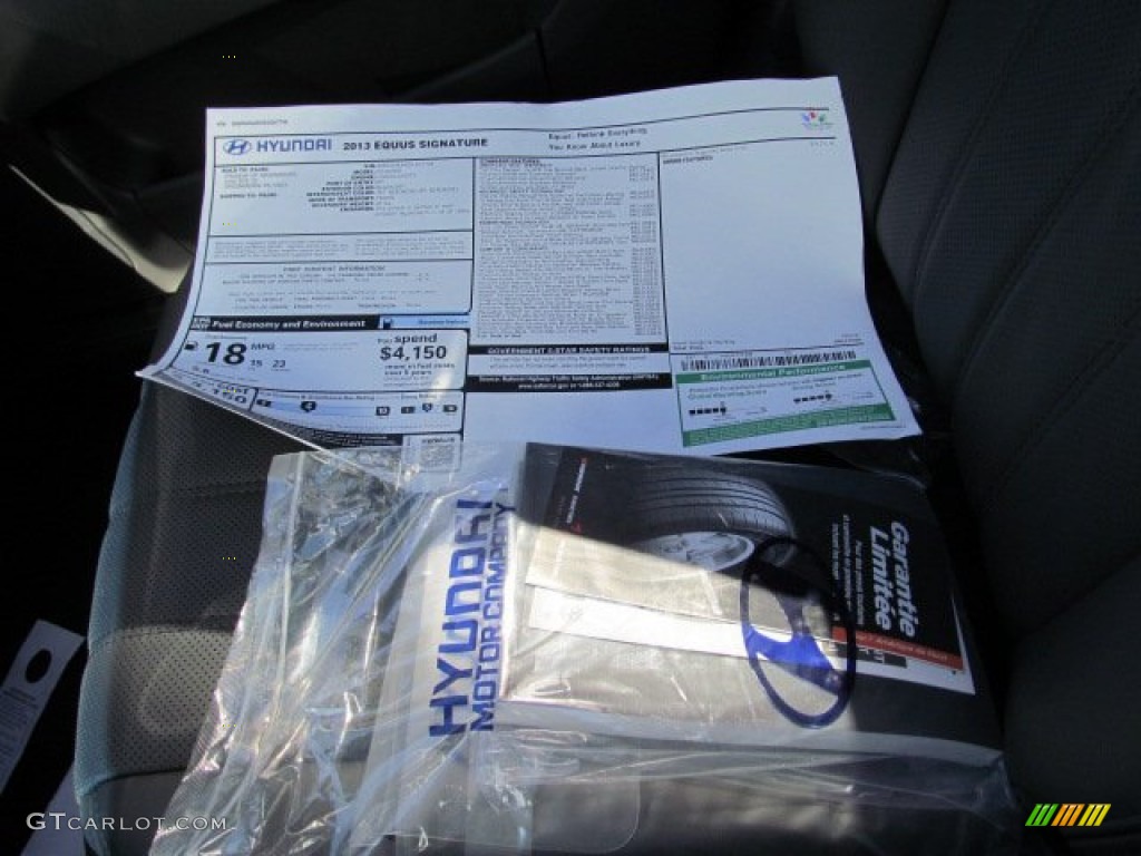 2013 Hyundai Equus Signature Window Sticker Photos