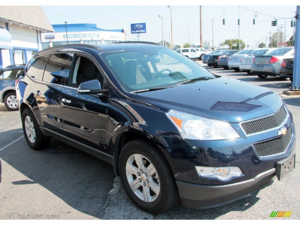 2012 Traverse LT AWD - Dark Blue Metallic / Ebony photo #3