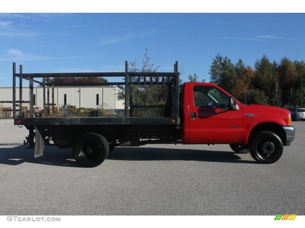 2001 F450 Super Duty XL Regular Cab Chassis - Vermillion Red / Medium Graphite photo #4