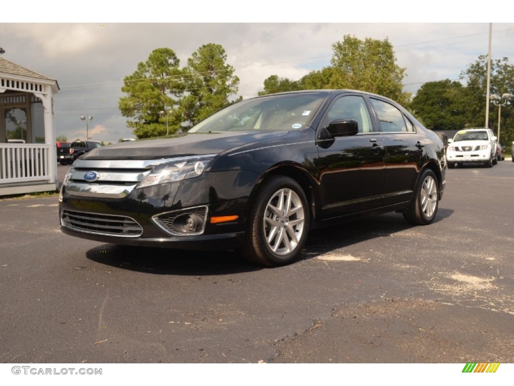 2012 Fusion SEL V6 - Black / Charcoal Black photo #1