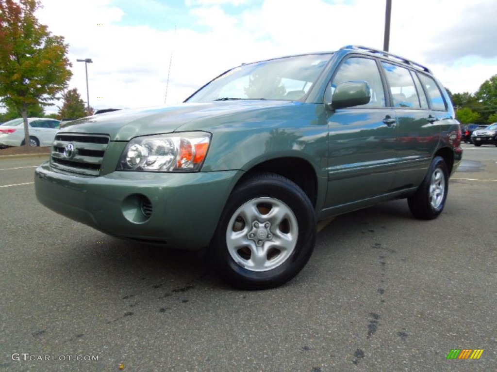 2005 Highlander I4 - Oasis Green Pearl / Ivory photo #1