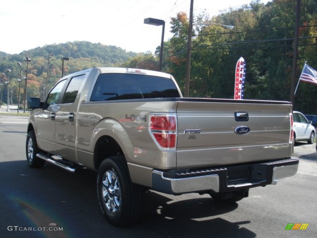 2013 F150 XLT SuperCrew 4x4 - Pale Adobe Metallic / Adobe photo #6