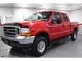 2001 Red Ford F350 Super Duty XLT Crew Cab 4x4  photo #8