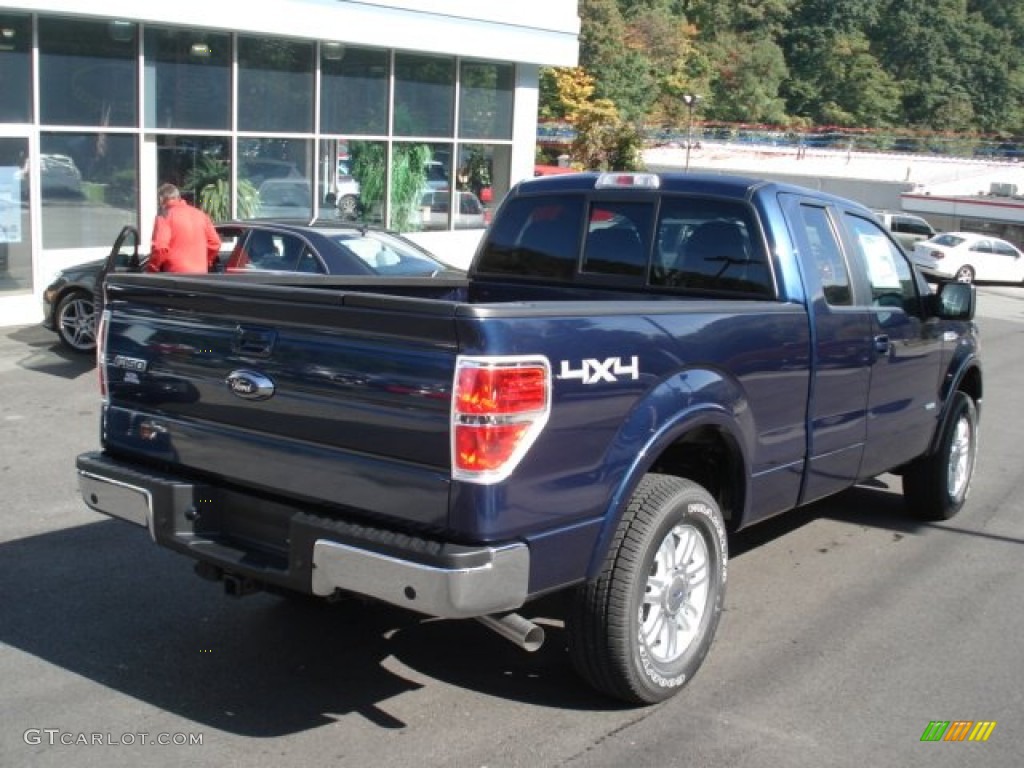 Blue Jeans Metallic 2013 Ford F150 Lariat SuperCab 4x4 Exterior Photo #71622124