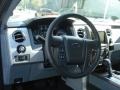 Steel Gray 2013 Ford F150 Lariat SuperCab 4x4 Steering Wheel