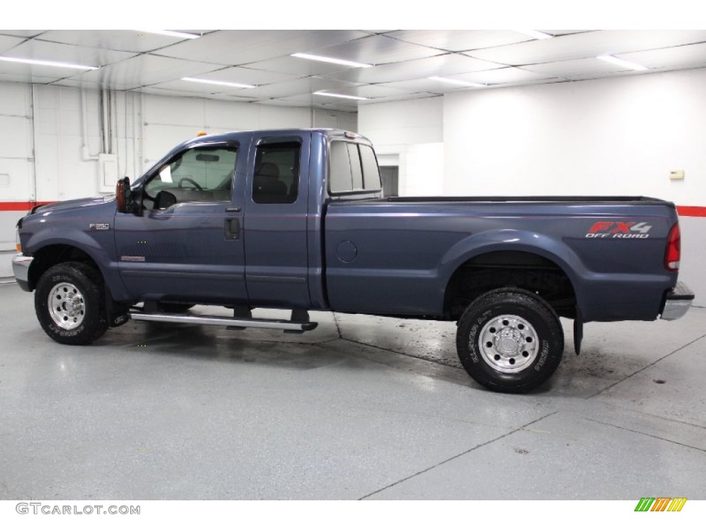2004 F350 Super Duty XLT SuperCab 4x4 - Medium Wedgewood Blue Metallic / Medium Flint photo #11