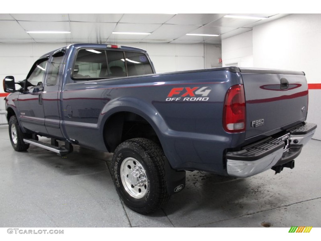 2004 F350 Super Duty XLT SuperCab 4x4 - Medium Wedgewood Blue Metallic / Medium Flint photo #14