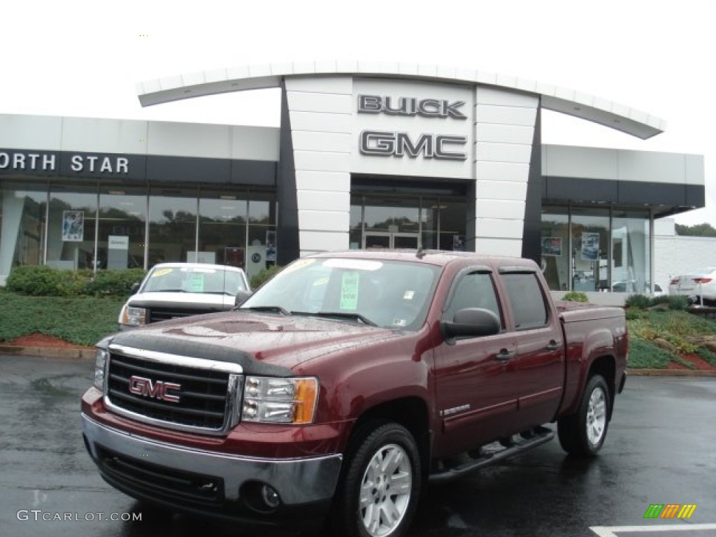 2008 Sierra 1500 SLE Crew Cab 4x4 - Sonoma Red Metallic / Dark Titanium photo #1