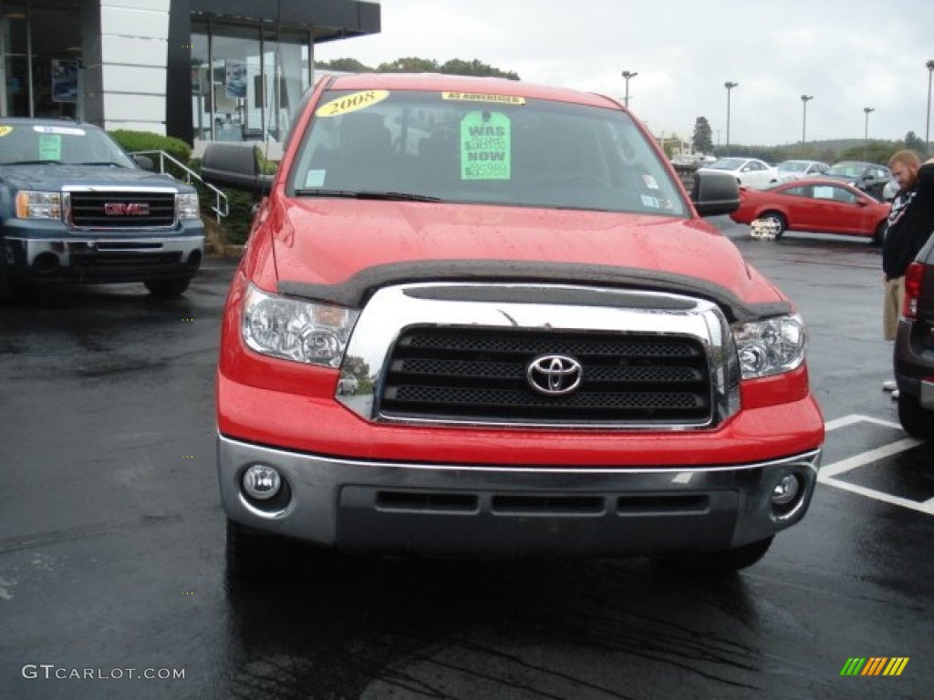 2008 Tundra SR5 TRD Double Cab 4x4 - Radiant Red / Graphite Gray photo #3