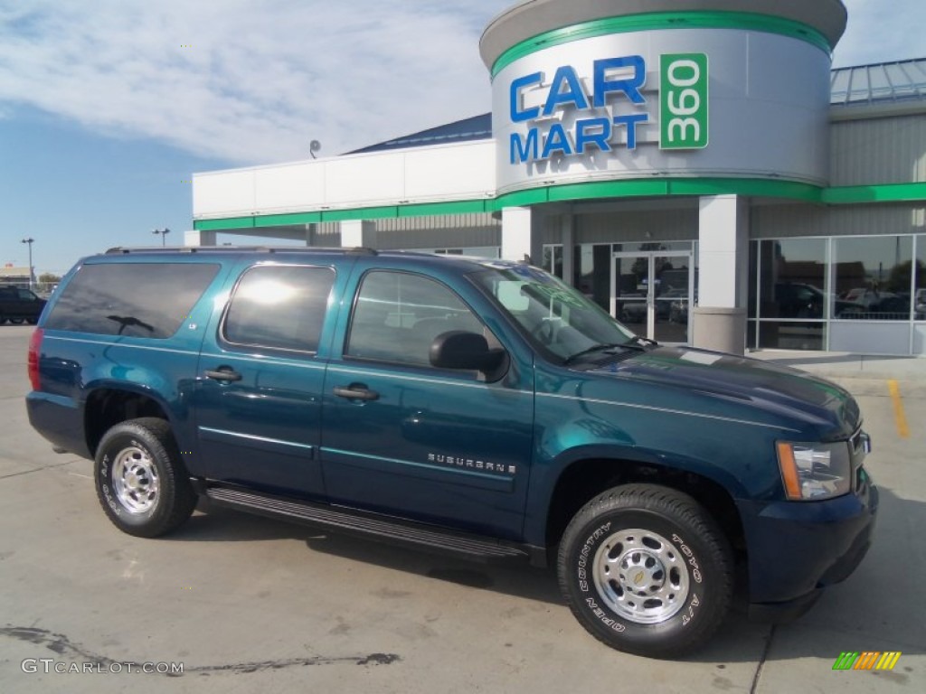 2007 Suburban 2500 LS 4x4 - Bermuda Blue Metallic / Light Titanium/Dark Titanium photo #1