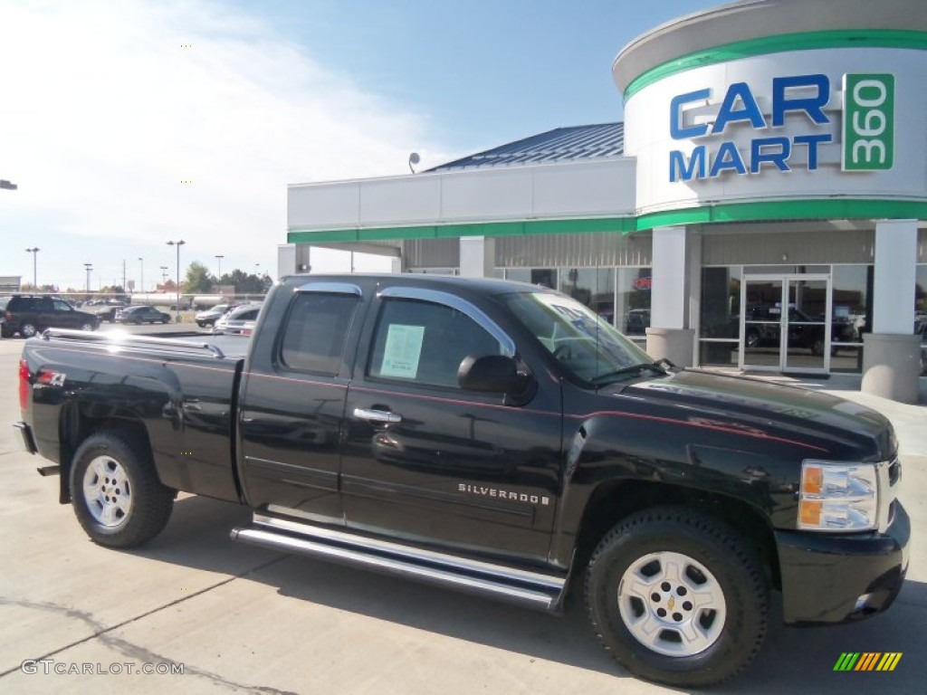 2009 Silverado 1500 LT Extended Cab 4x4 - Black / Ebony photo #1