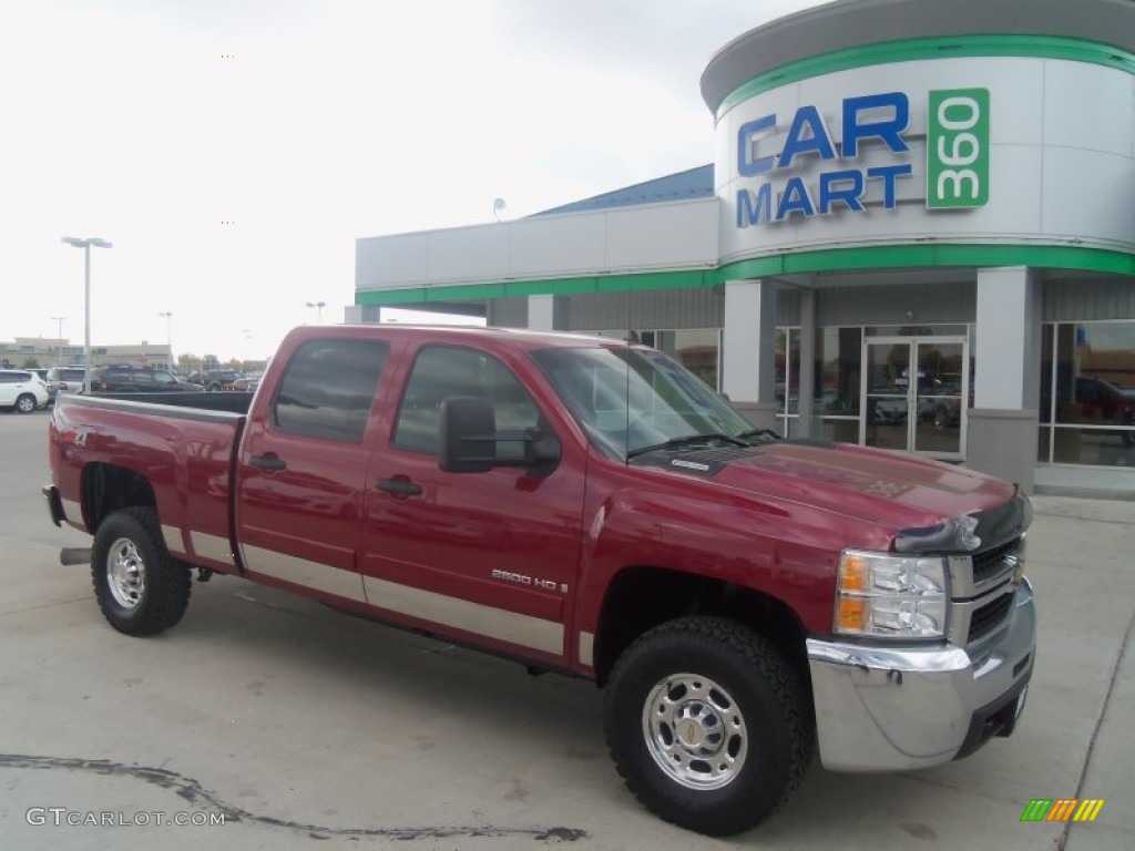 2007 Silverado 2500HD LT Crew Cab 4x4 - Sport Red Metallic / Ebony photo #1