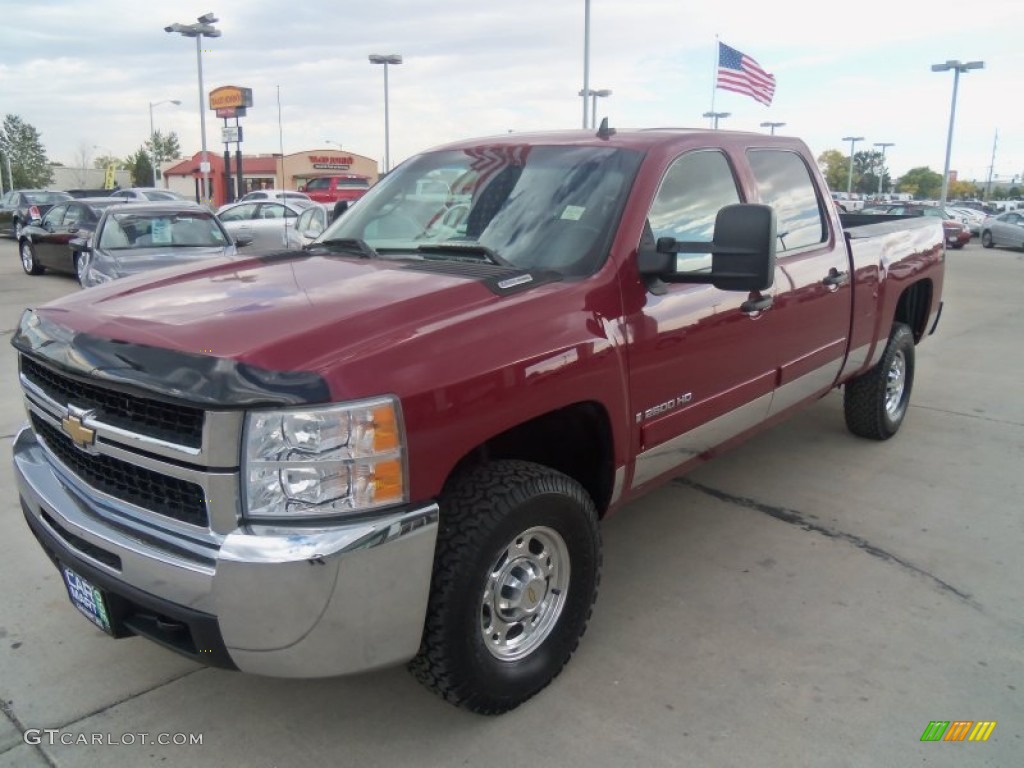 2007 Silverado 2500HD LT Crew Cab 4x4 - Sport Red Metallic / Ebony photo #5