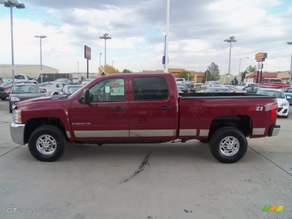 2007 Silverado 2500HD LT Crew Cab 4x4 - Sport Red Metallic / Ebony photo #7
