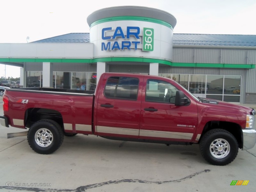 2007 Silverado 2500HD LT Crew Cab 4x4 - Sport Red Metallic / Ebony photo #24