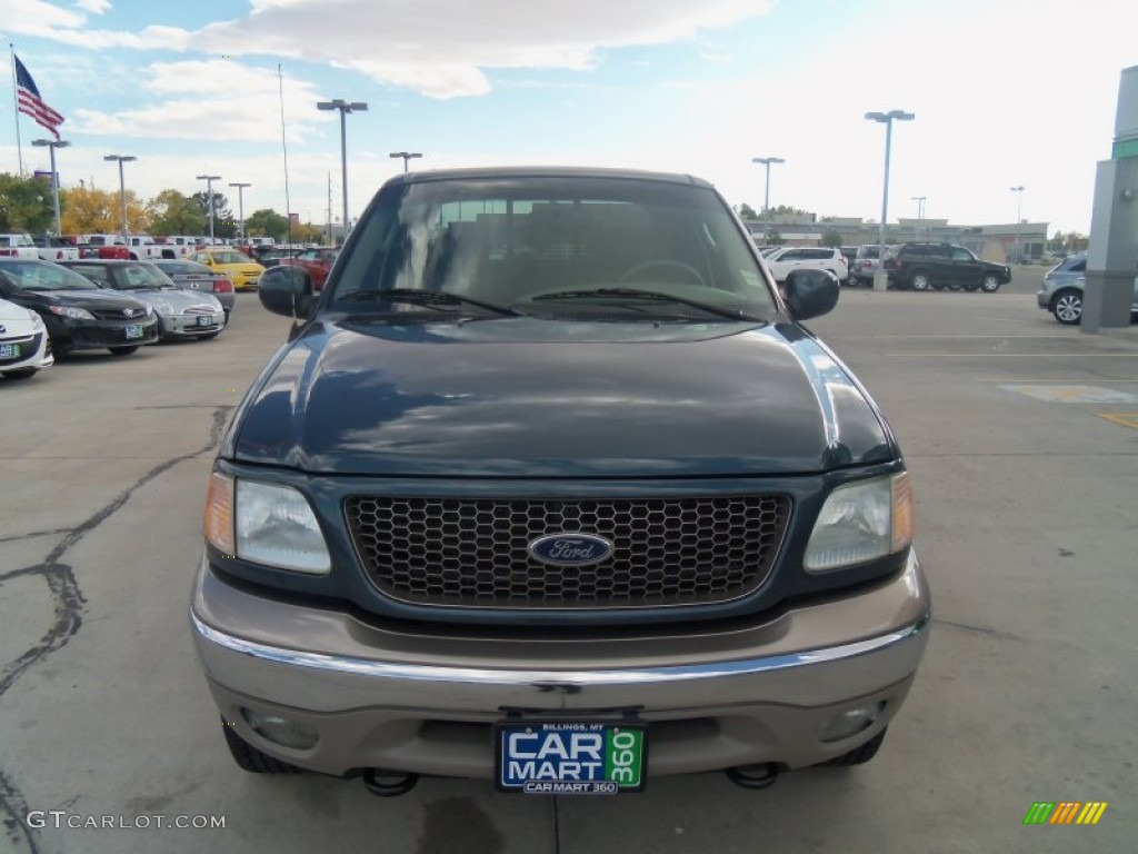 2002 F150 King Ranch SuperCrew 4x4 - Charcoal Blue Metallic / Castano Brown Leather photo #2