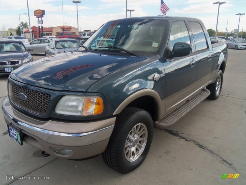 2002 F150 King Ranch SuperCrew 4x4 - Charcoal Blue Metallic / Castano Brown Leather photo #5