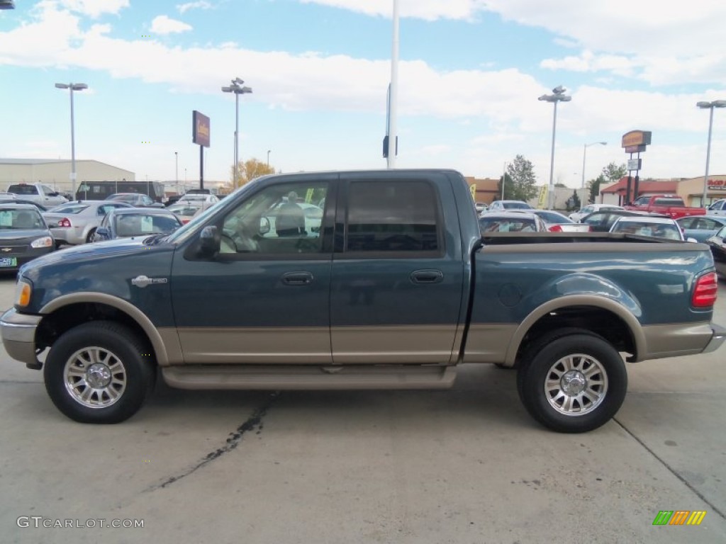 2002 F150 King Ranch SuperCrew 4x4 - Charcoal Blue Metallic / Castano Brown Leather photo #7