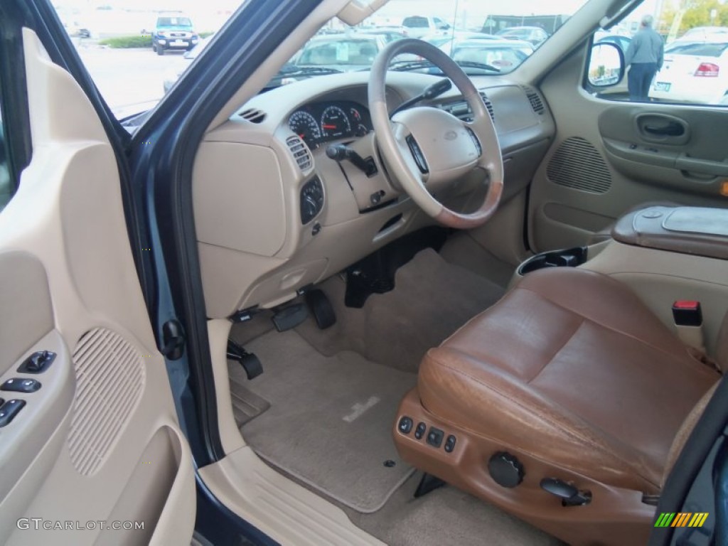 2002 F150 King Ranch SuperCrew 4x4 - Charcoal Blue Metallic / Castano Brown Leather photo #8