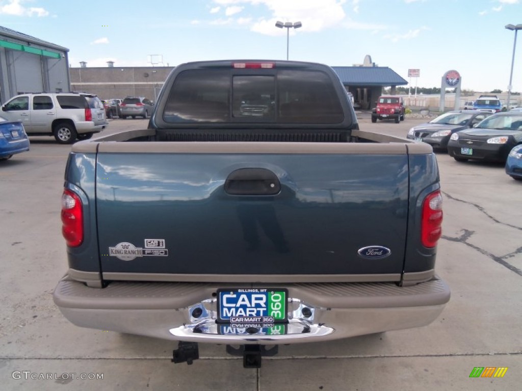 2002 F150 King Ranch SuperCrew 4x4 - Charcoal Blue Metallic / Castano Brown Leather photo #17