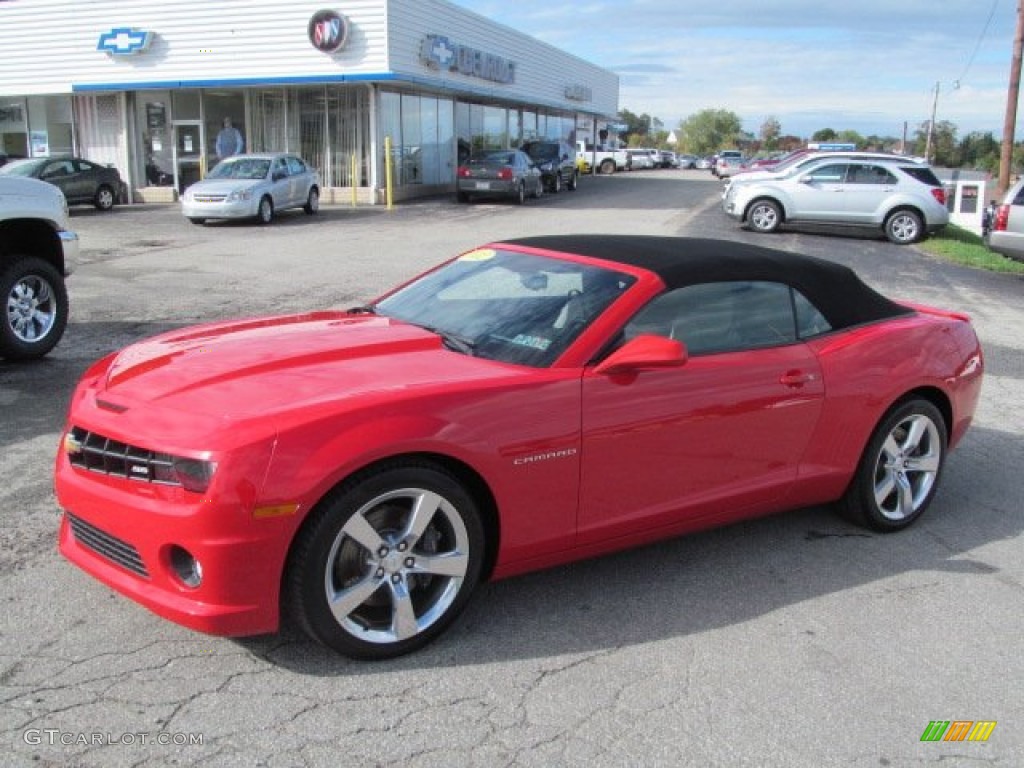 2012 Camaro SS Convertible - Victory Red / Gray photo #2