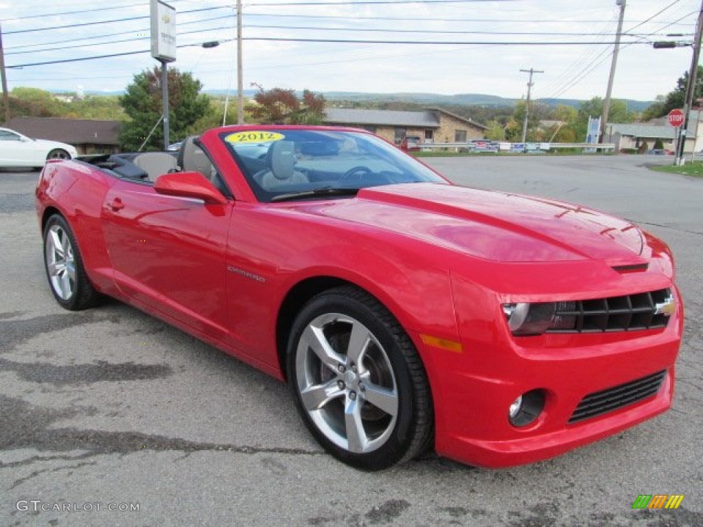 2012 Camaro SS Convertible - Victory Red / Gray photo #13