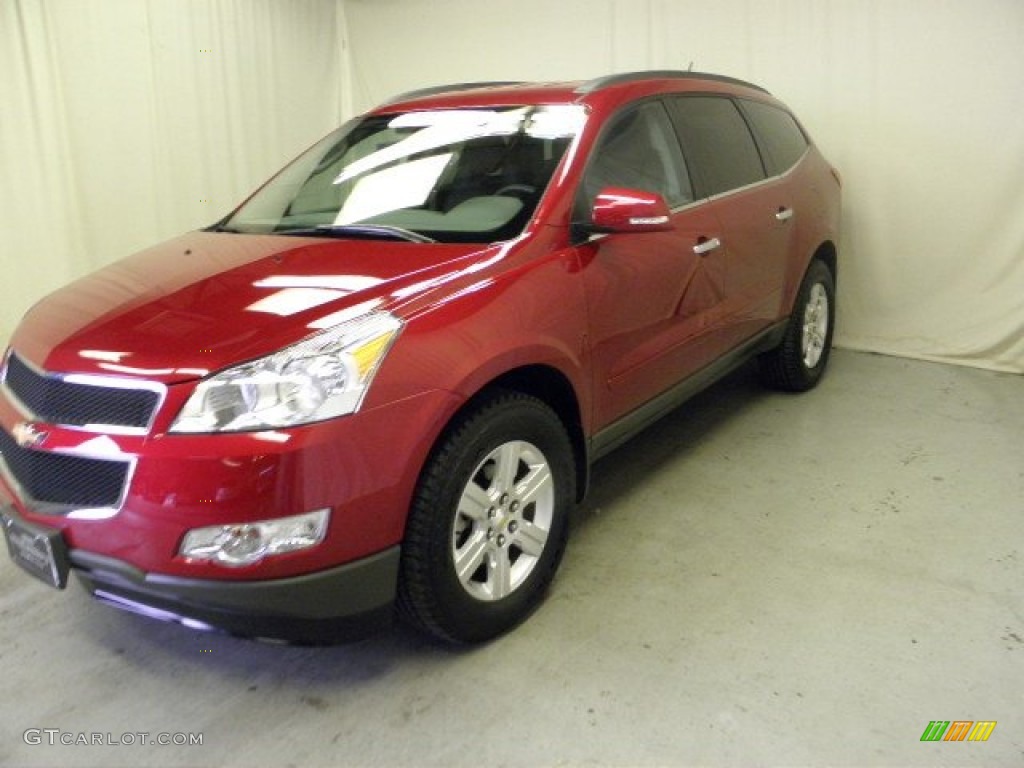 2012 Traverse LT AWD - Crystal Red Tintcoat / Dark Gray/Light Gray photo #3
