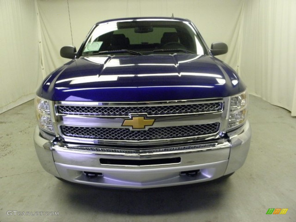 2013 Silverado 1500 LT Extended Cab 4x4 - Blue Topaz Metallic / Ebony photo #2