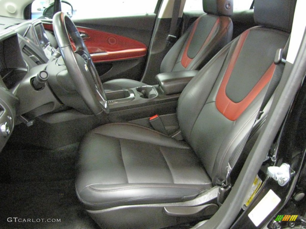 Jet Black/Spice Red/Dark Accents Interior 2012 Chevrolet Volt Hatchback Photo #71632525