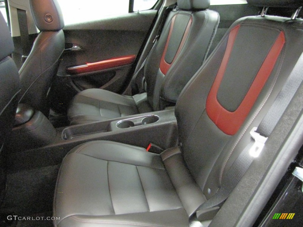 Jet Black/Spice Red/Dark Accents Interior 2012 Chevrolet Volt Hatchback Photo #71632528