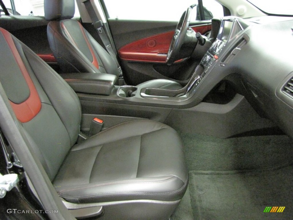 Jet Black/Spice Red/Dark Accents Interior 2012 Chevrolet Volt Hatchback Photo #71632534