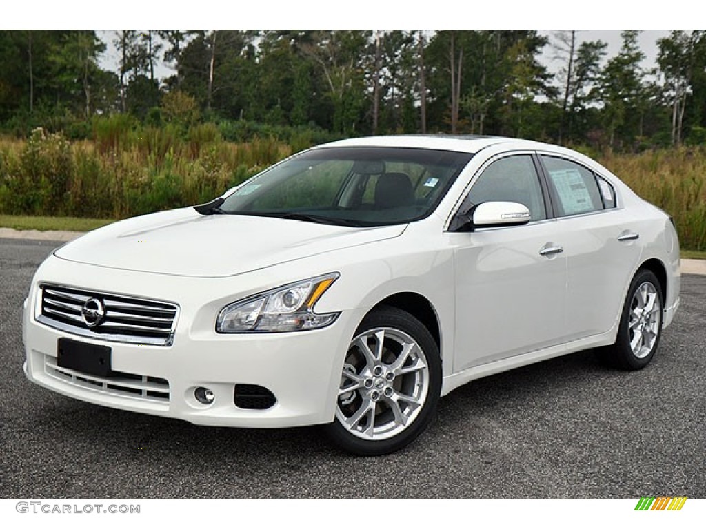 Pearl White Nissan Maxima