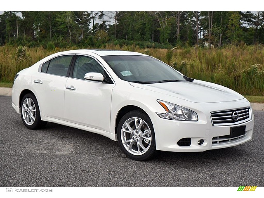 Pearl White 2013 Nissan Maxima 3.5 SV Exterior Photo #71635087