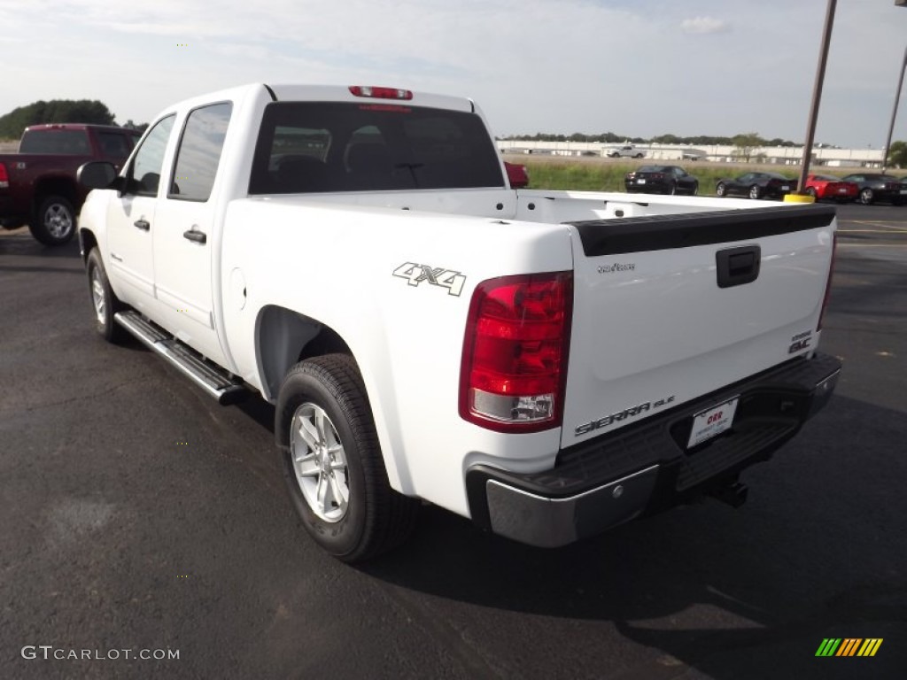 2012 Sierra 1500 SLE Crew Cab 4x4 - Summit White / Ebony photo #7