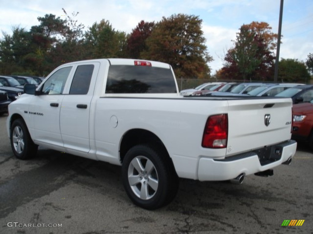 2012 Ram 1500 Express Quad Cab 4x4 - Bright White / Dark Slate Gray/Medium Graystone photo #8