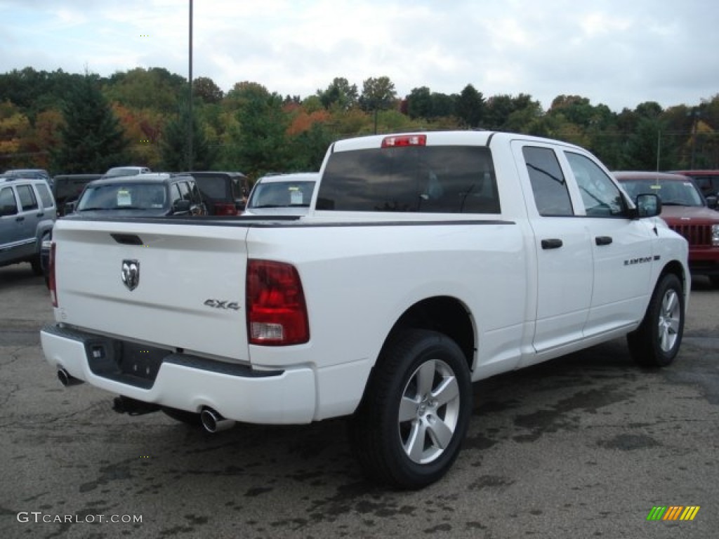 2012 Ram 1500 Express Quad Cab 4x4 - Bright White / Dark Slate Gray/Medium Graystone photo #6