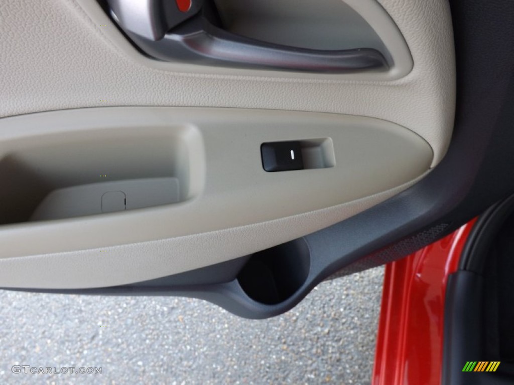 2013 Rio EX Sedan - Signal Red / Beige photo #15