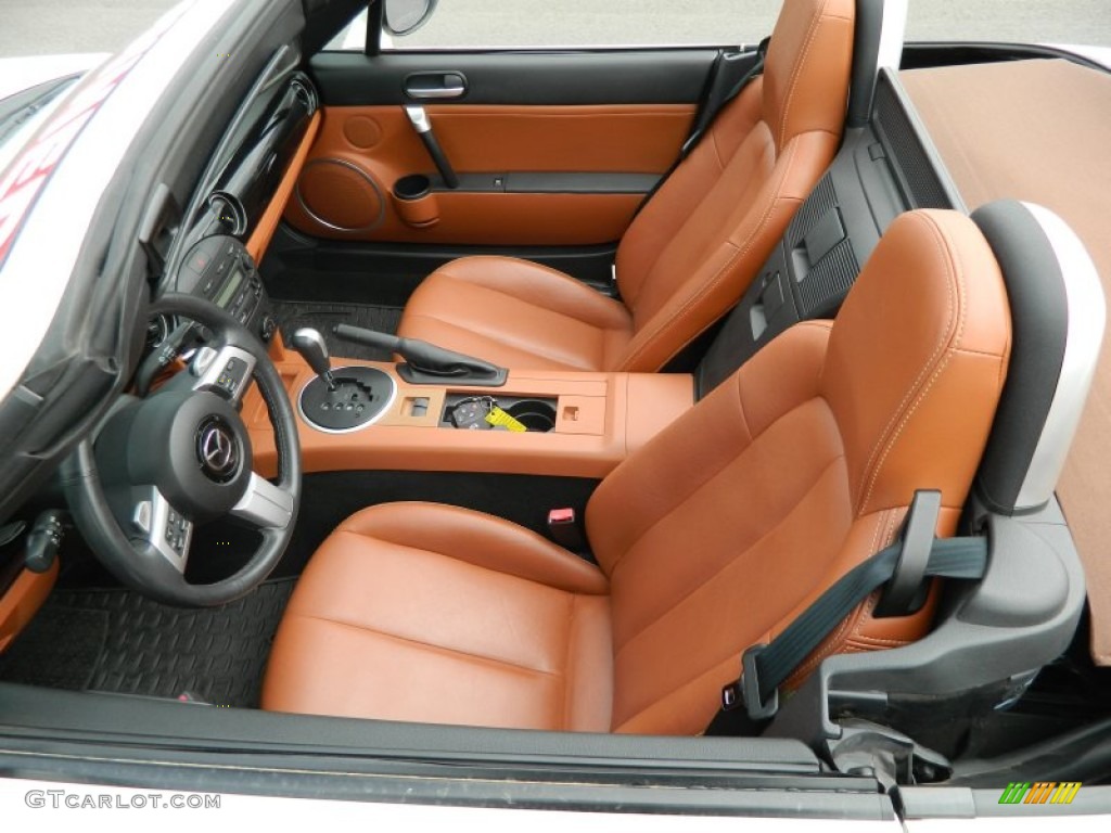 Tan Interior 2007 Mazda MX-5 Miata Grand Touring Roadster Photo #71644396