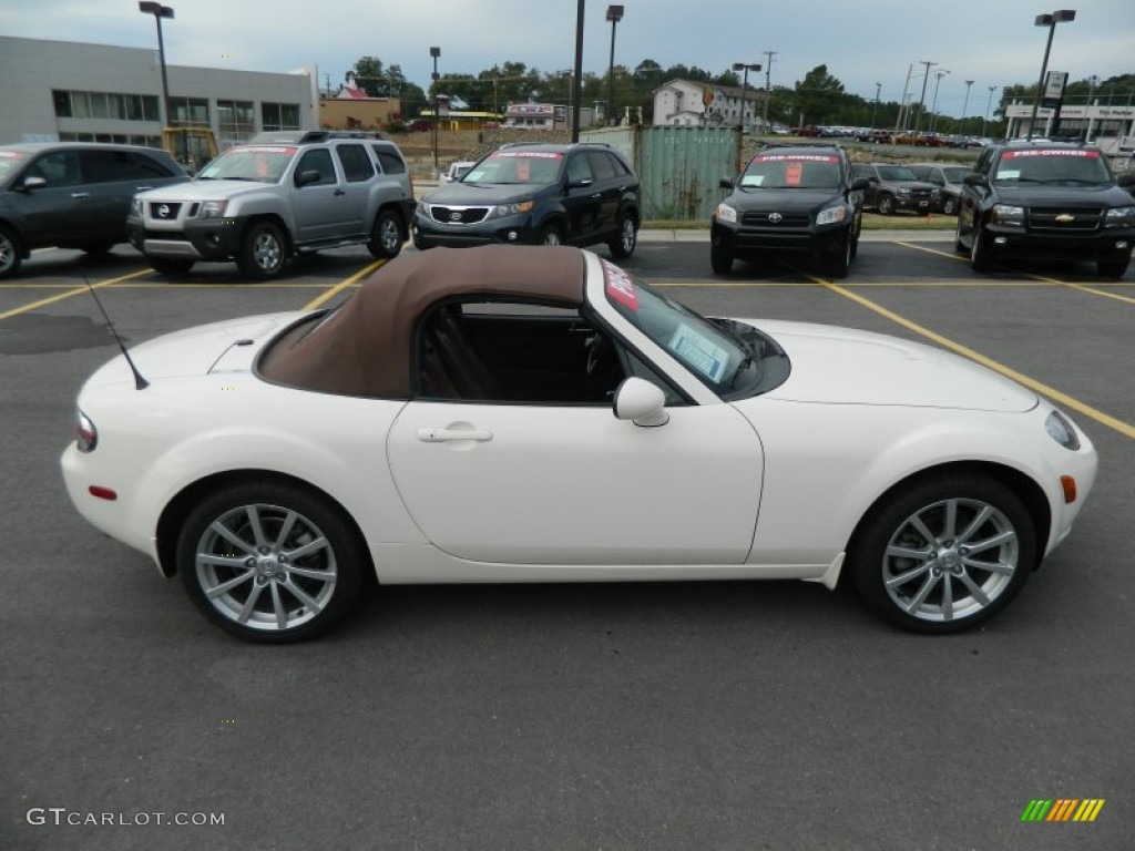 Marble White 2007 Mazda MX-5 Miata Grand Touring Roadster Exterior Photo #71644507