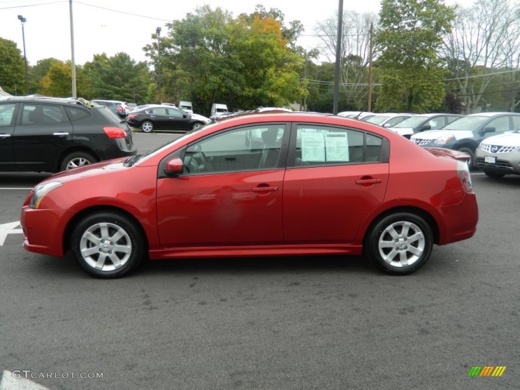 2010 Sentra 2.0 SR - Anodized Orange Metallic / Charcoal photo #2