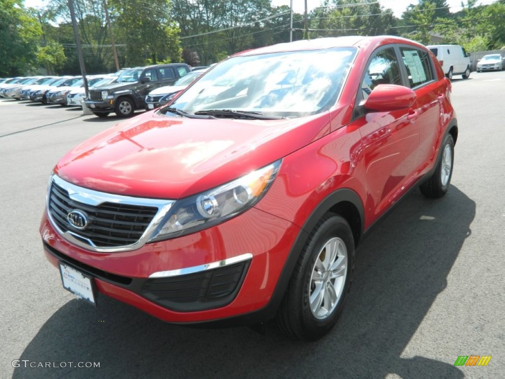 2011 Sportage  - Signal Red / Black photo #1