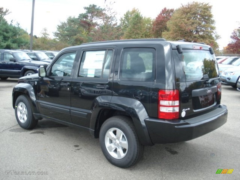 2012 Liberty Sport 4x4 - Black Forest Green Pearl / Dark Slate Gray photo #8