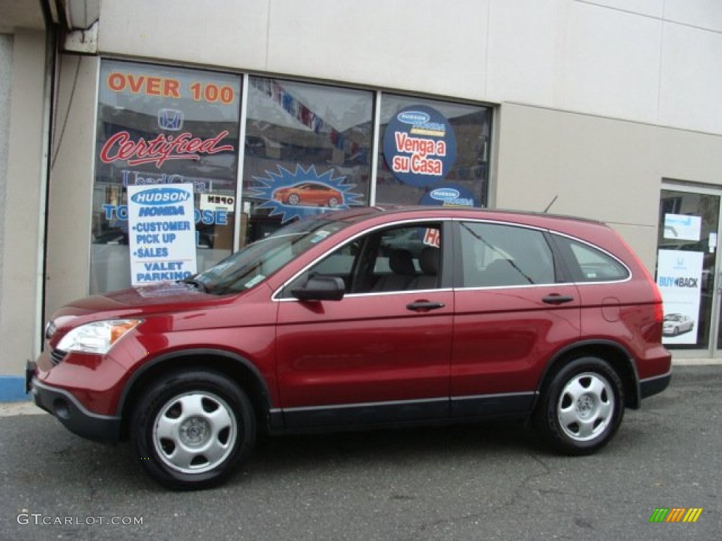 2009 CR-V LX 4WD - Tango Red Pearl / Gray photo #3