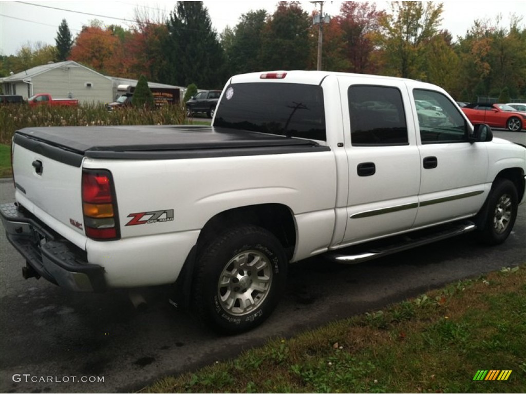 2005 Sierra 1500 SLT Crew Cab 4x4 - Summit White / Dark Pewter photo #4