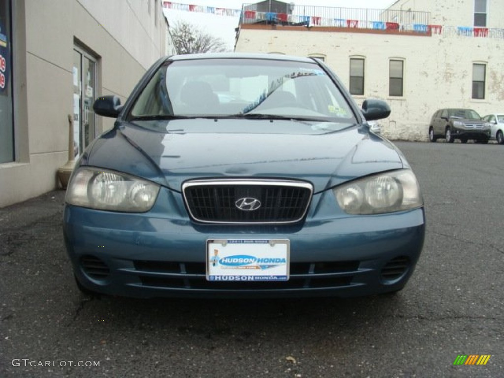 2001 Elantra GLS - Ocean Blue / Beige photo #2