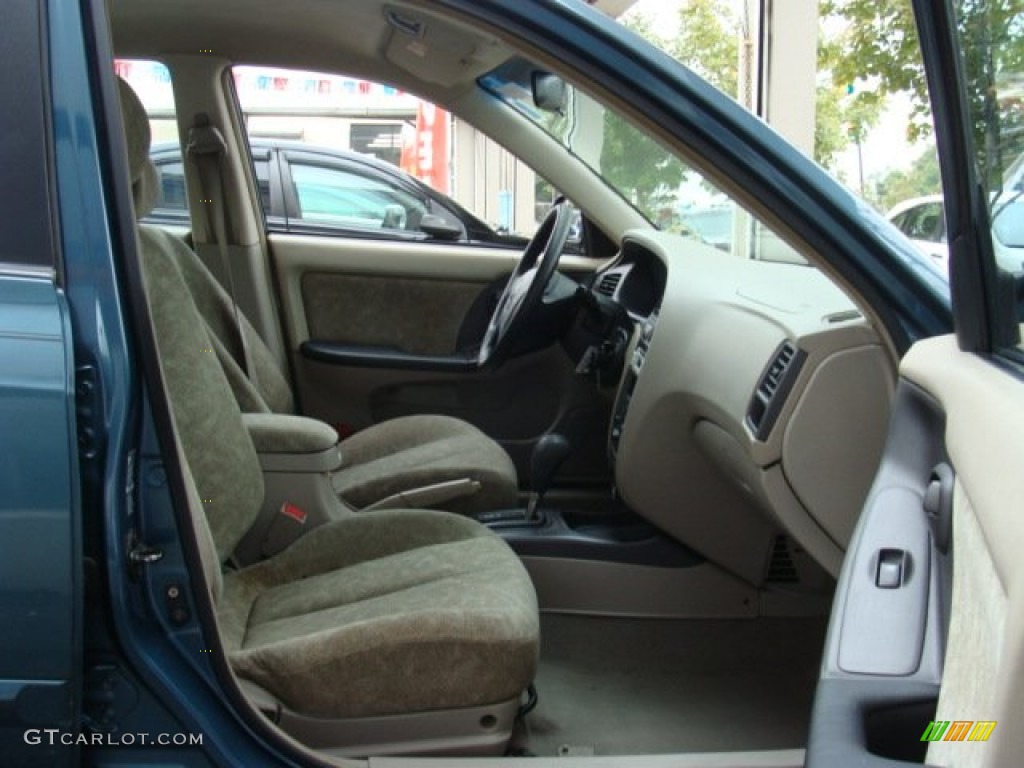 2001 Elantra GLS - Ocean Blue / Beige photo #6