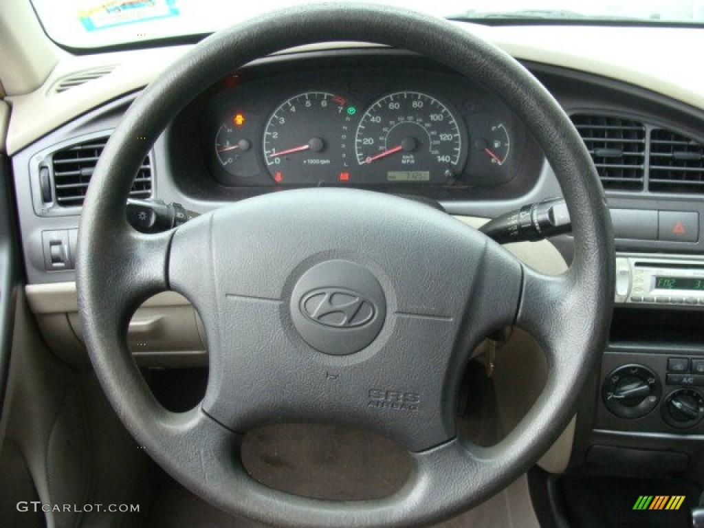 2001 Elantra GLS - Ocean Blue / Beige photo #8