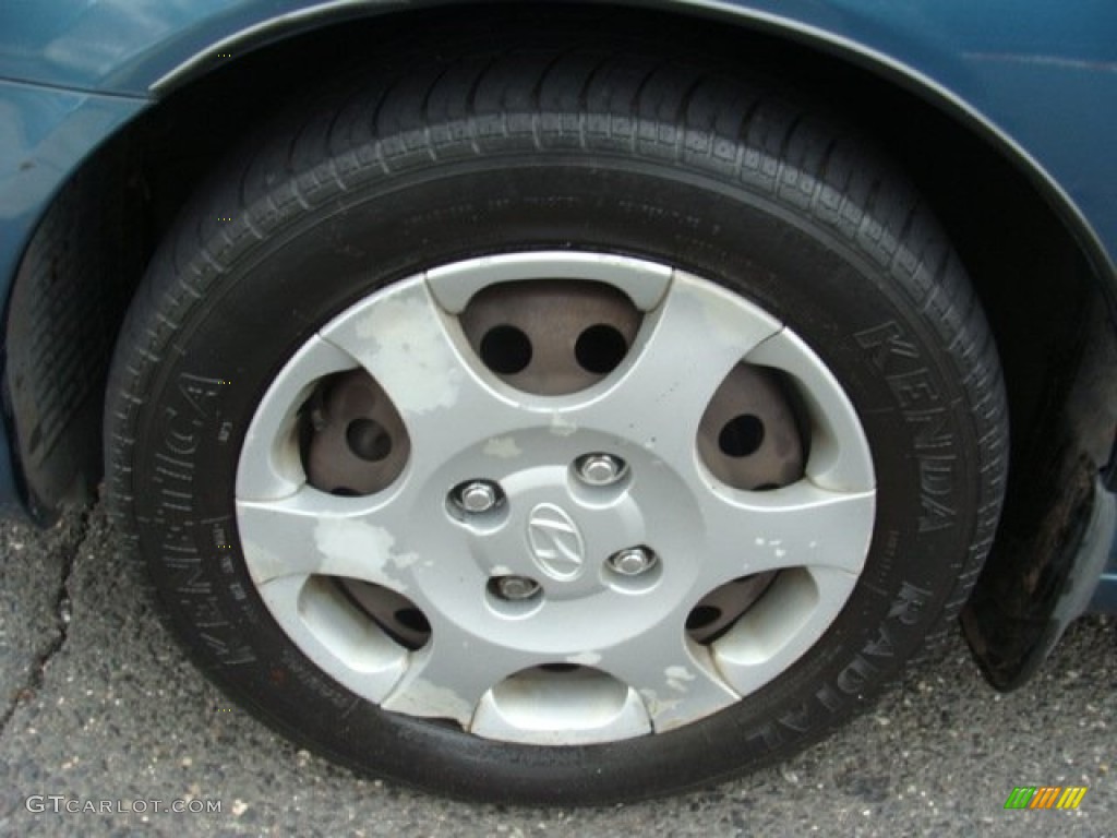 2001 Elantra GLS - Ocean Blue / Beige photo #13